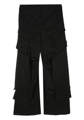 HELIOT EMIL straight-leg cargo trousers - Black