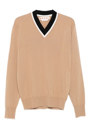 Marni V-neck wool sweater - Neutrals