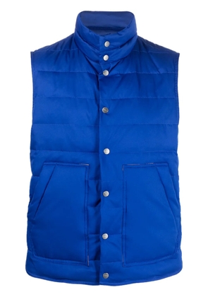 Kiton button-up padded gilet - Blue