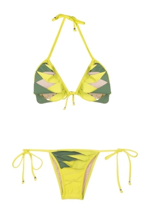 Amir Slama cut-out triangle bikini - Green