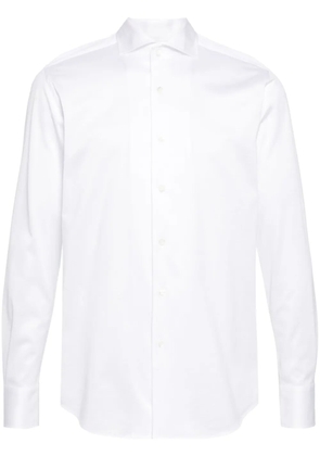 Canali spread-collar cotton shirt - White