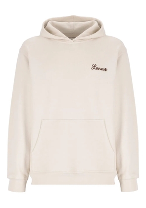 Laneus embroidered-logo hoodie - White