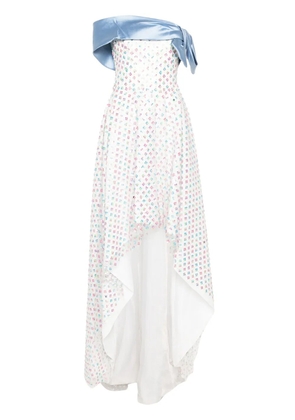 Gemy Maalouf floral sequin-embellished midi dress - Blue