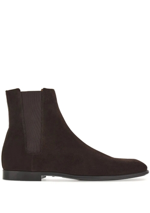 Ferragamo chelsea leather boots - Brown