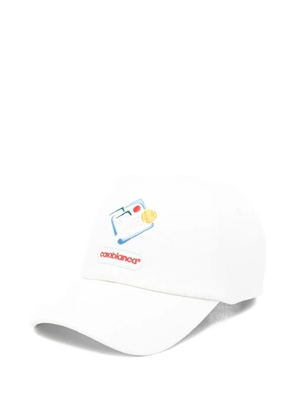 Casablanca logo-embroidered baseball cap - White