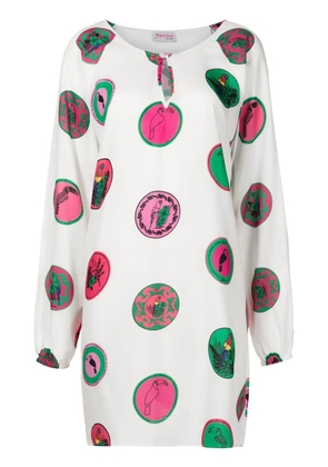 Amir Slama graphic-print shift dress - White