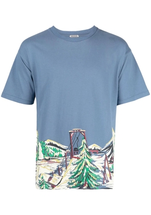 BODE Ski Lift cotton T-shirt - Blue