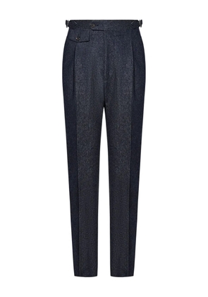 FRANZESE COLLECTION Stefano De Martino virgin-wool trousers - Blue