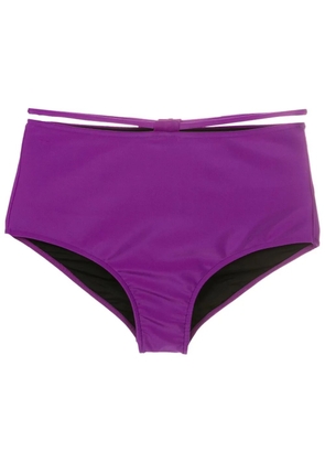 Gloria Coelho strapless high-waisted bikini set - Purple