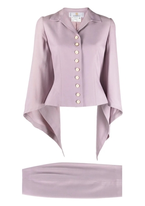 Givenchy Pre-Owned 1990-2000 draped skirt suit - Purple