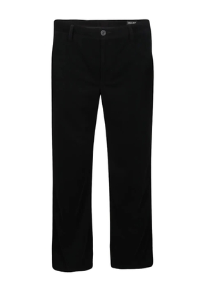 Giorgio Armani Pre-Owned chevron velvet trousers - Black