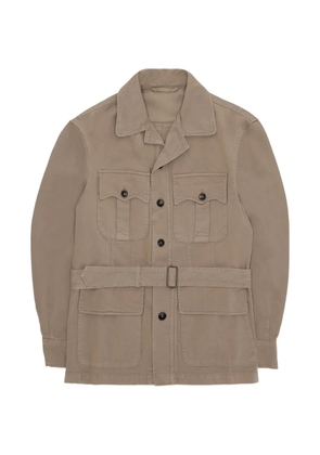 Fortela Clint belted chest-pockets jacket - Neutrals