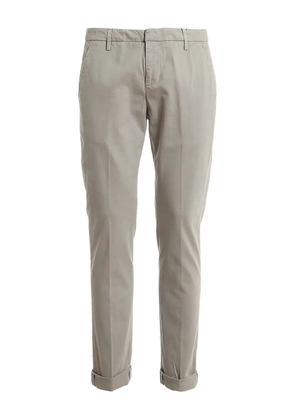 DONDUP turn-cuff logo-detail pants - Neutrals