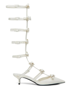 Valentino Garavani 55mm bow-embellished kitten-heel pumps - White