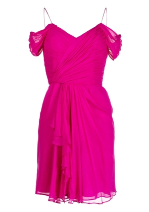 Costarellos Sandrelli silk georgette minidress - Pink