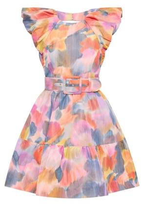 Rebecca Vallance Amaya abstract-print mini dress - Blue