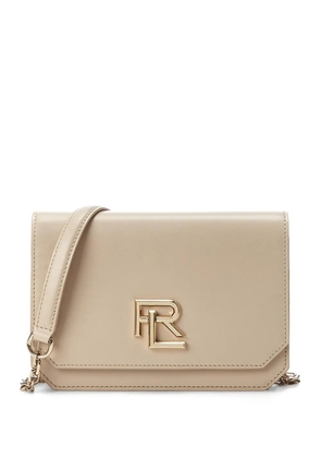 Ralph Lauren Collection mini logo-plaque leather crossbody bag - Neutrals