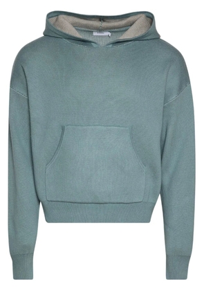 RHUDE Script logo-print knitted hoodie - Green