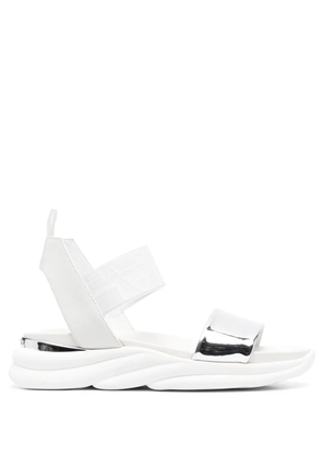 Baldinini metallic-strap detail sandals - White