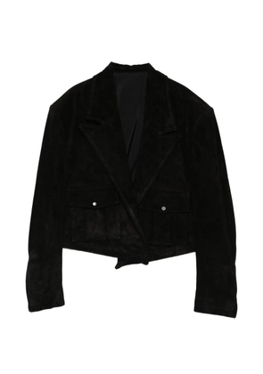 Salvatore Santoro cropped leather jacket - Black