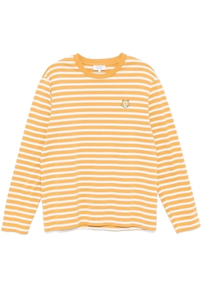 Maison Kitsuné Bold Fox head patch regular marin T-shirt - Yellow
