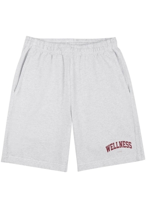 Sporty & Rich Wellness Ivy logo-print shorts - Grey