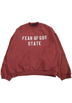 FEAR OF GOD ESSENTIALS slogan-print sweatshirt - Red