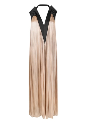 V:PM ATELIER two-tone open-back maxi dress - Neutrals