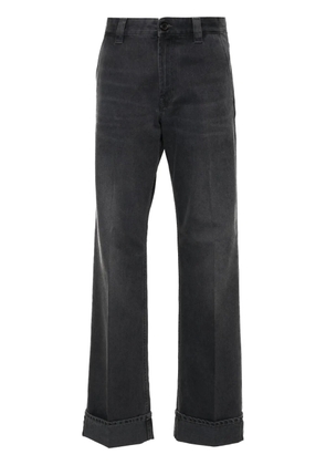 Miu Miu mid-rise straight-leg trousers - Grey