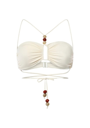 Magda Butrym criss-cross bandeau bikini top - Neutrals