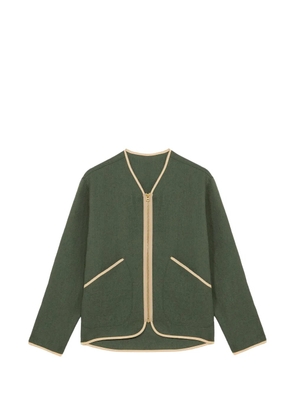 Fortela Sherpa contrast-trim zip jacket - Green