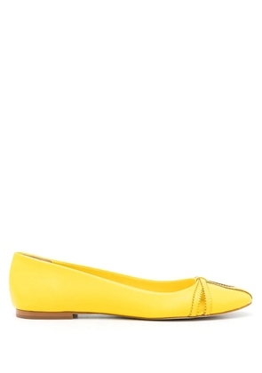 Sarah Chofakian Pati leather ballerina shoes - Yellow