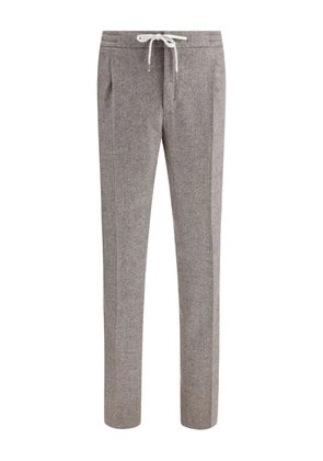 PT Torino drawstring herringbone trousers - Grey