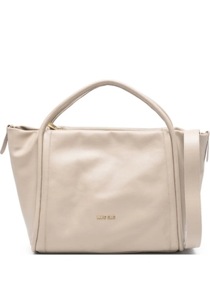 Marc Ellis logo-plaque tote bag - Neutrals