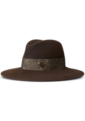 Maison Michel Zango wool-flt fedora hat - Brown