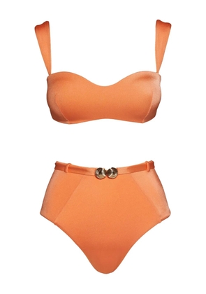 Noire Swimwear seashell-charm bikini set - Orange
