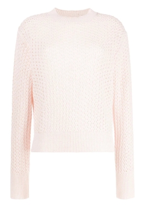 Fabiana Filippi crew-neck pointelle-knit jumper - Pink