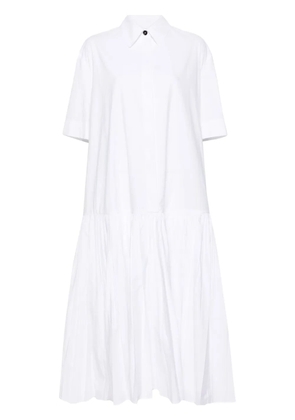 Jil Sander drop-waist cotton shirtdress - White