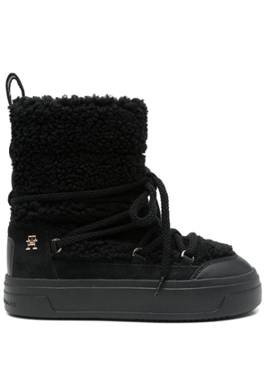 Tommy Hilfiger faux-shearling ankle boots - Black