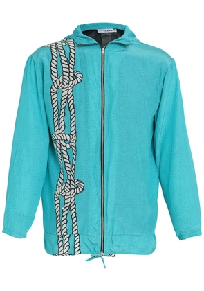 Amir Slama graphic-print jacket - Blue