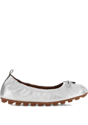 Hogan metallic ballerina shoes - Silver