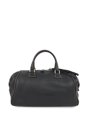 CHANEL Pre-Owned 2003 Fringe leather duffle bag - Black