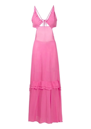 Amir Slama cut-out semi-sheer maxi dress - Pink