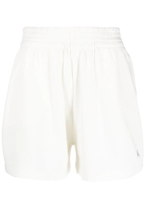 Calvin Klein Jeans logo-embroidered waffle shorts - 0IN Greige
