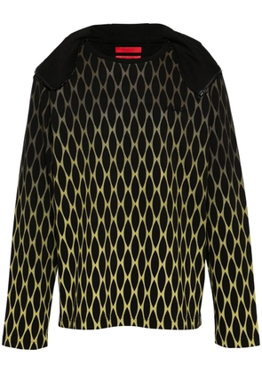 KUSIKOHC geometric-print cotton mask T-shirt - Black