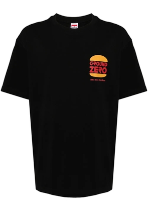Ground Zero logo-print cotton T-shirt - Black