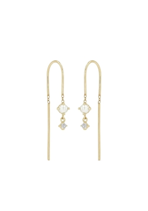 Zoë Chicco 14K yellow gold Wire diamond and pearl earrings