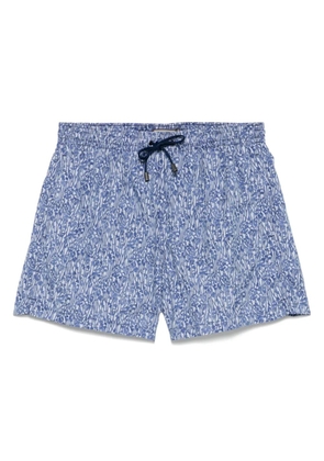 Canali printed swim shorts - Blue