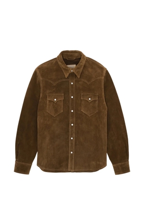 Fortela Ranch Texan suede shirt - Brown