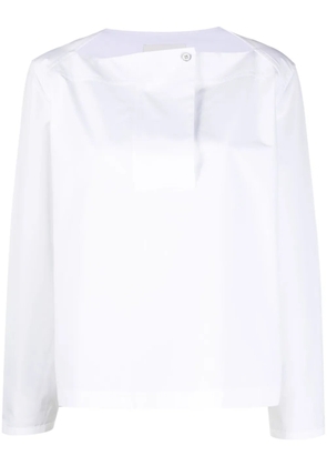 Jil Sander long-sleeved cotton blouse - White